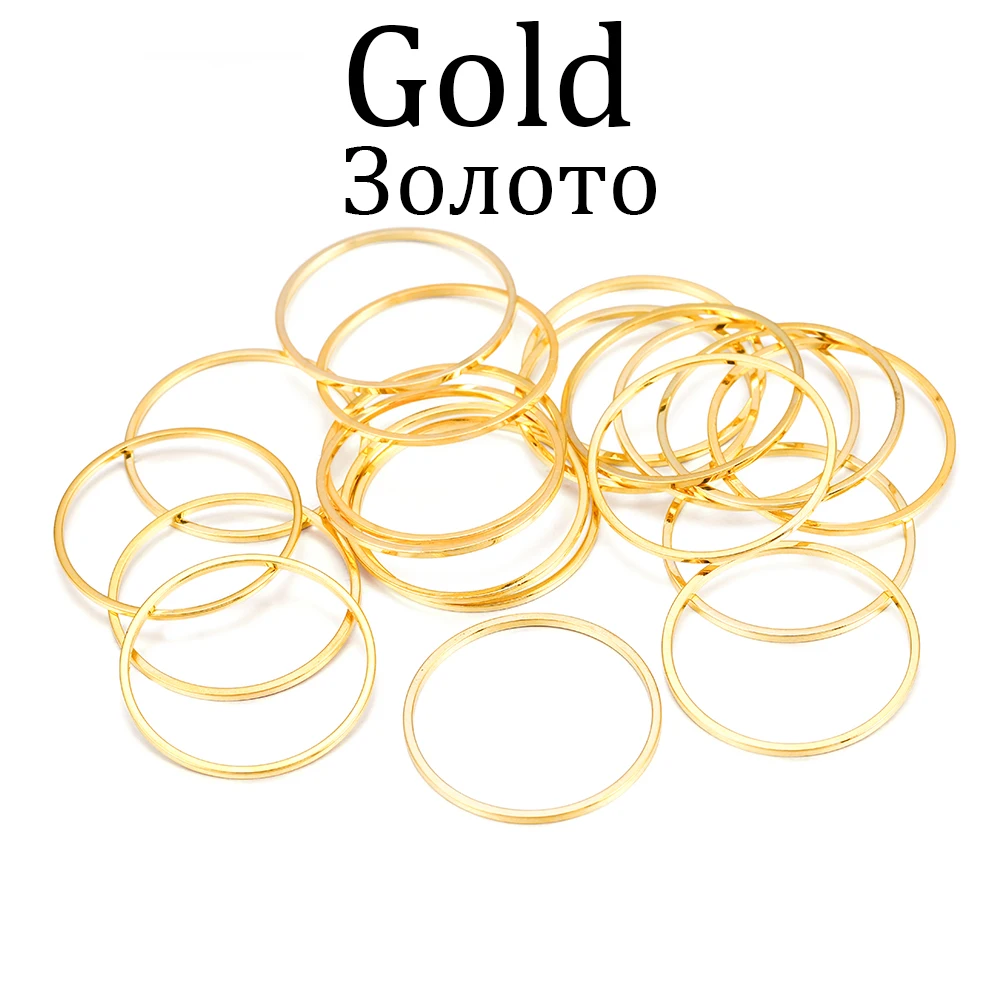 20-50Pcs Runde Durchmesser 8-55mm Hoops Ohrring Drähte Anschlüsse Geschlossene Ringe Für DIY Anhänger Schmuck Machen liefert Zubehör – Detail 11