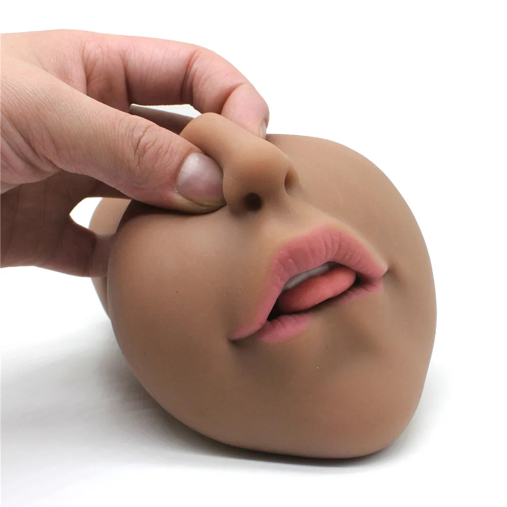 New 3D Mouth Blowjob Male Masturbator Real Deep Throat Oral Cup With Tongue Tooth Artificial Pocket Vagina Adult Sex Toy for Men