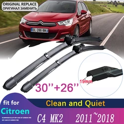 Car Wiper Blades for Citroen C4 MK2 C4L 2011~2018 Front Windscreen Brushes Car Accessories Goods 2012 2013 2014 2015 2016 2017