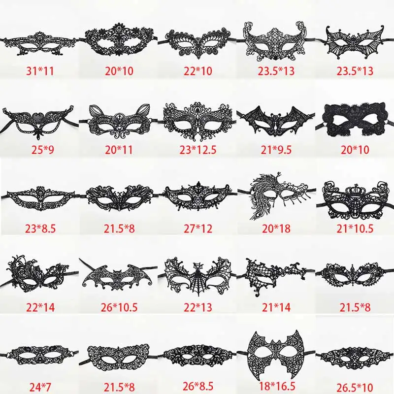 1PCS Black Women Sexy Lace Eye Mask Party Masks For Masquerade Halloween Venetian Costumes Carnival Mask For Anonymous Mardi