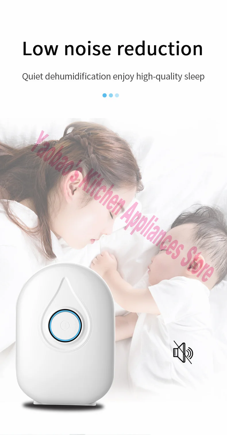 Moisture Absorber Air Dehumidifier For Home Bedroom 110V 220V Deshumidificador Low Noise  Electric Quiet Air Dryer