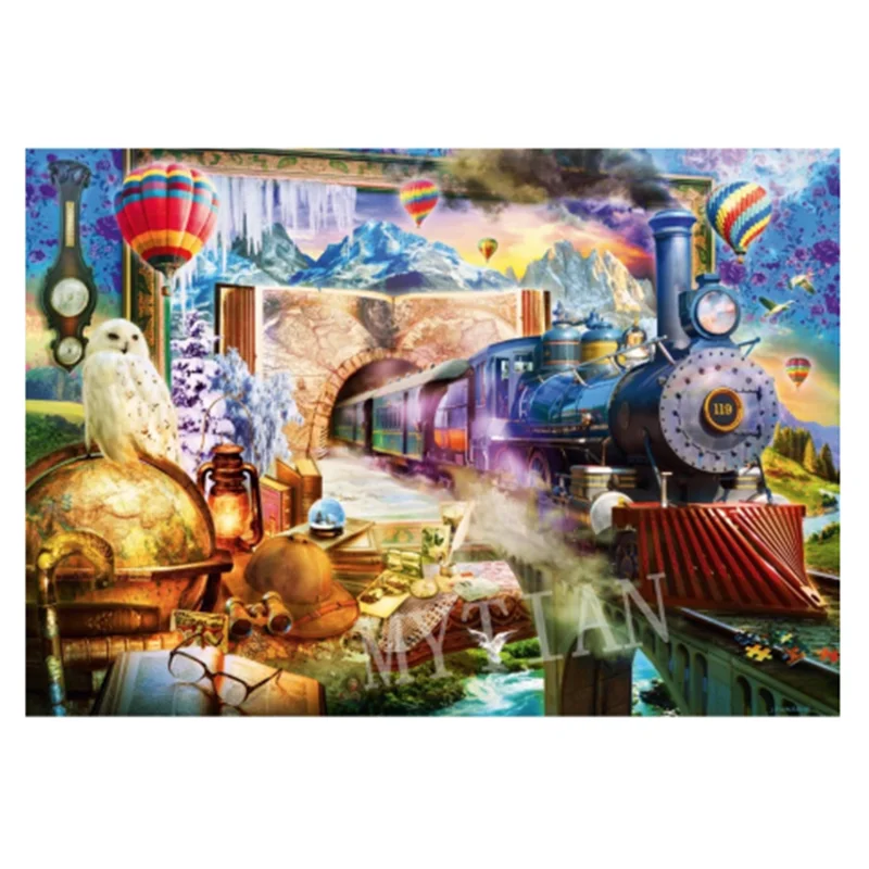 Full square/round 5D DIY diamond painting fantasy Magic train journey Embroidery Pattern Cross stitch kit mosaic wall stickers