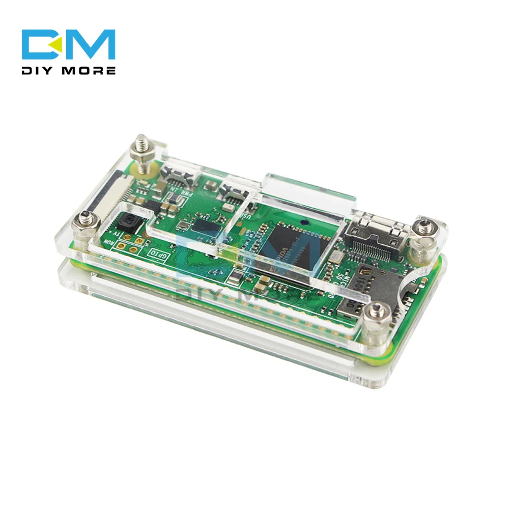 Raspberry Pi Zero 1.3/2/W /WH Acrylic Case 3 Colors Box Shell + Heat Sink Transaperent Acrylic Enclosure Box for RPI Zero W