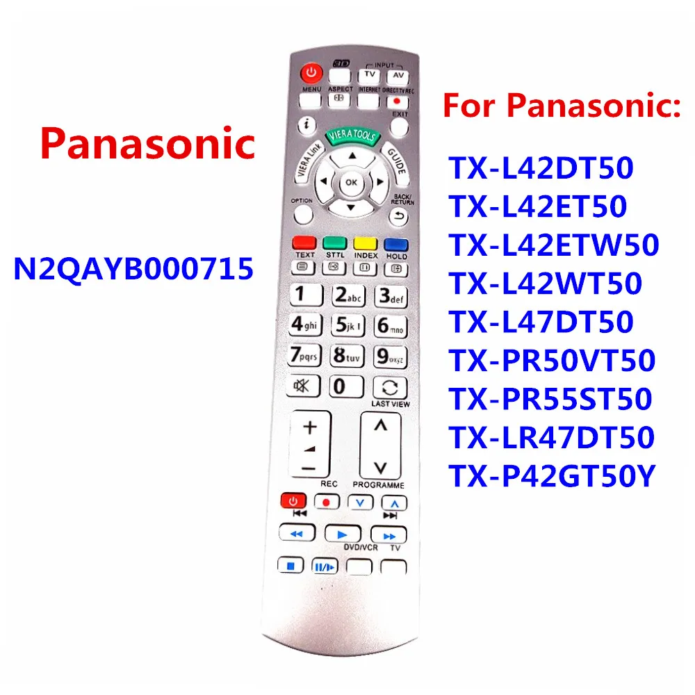 

Replacement Remote Control for Panasonic N2QAYB000715 for TX-L42ETW50 TX-P50VT50B TX-P50ST30B LED 3D TV