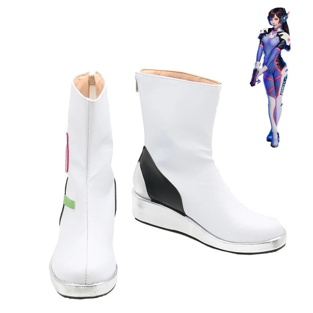 OW D.VA Giày Cosplay Giày Bốt Nữ Ver 1