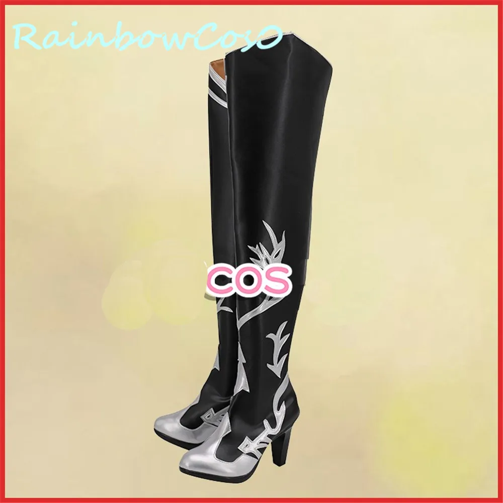 Zapatos de Cosplay de Final Fantasy, juego de botas de Anime, Halloween, RainbowCos0, FF14, Shiva, W1210