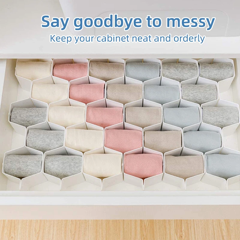 Obelix 8PCS DIY Plastic Honeycomb Nest Drawer Storage Divider Jewelry Sock Tie Underwear Debris Storage Box Makeup Organizer