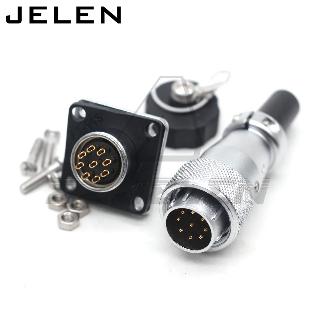 WEIPU WS16 serie 2 3 4  5 7  9 10 pin male plug  female socket connector Metal waterproof connector, LED power wire cable plug