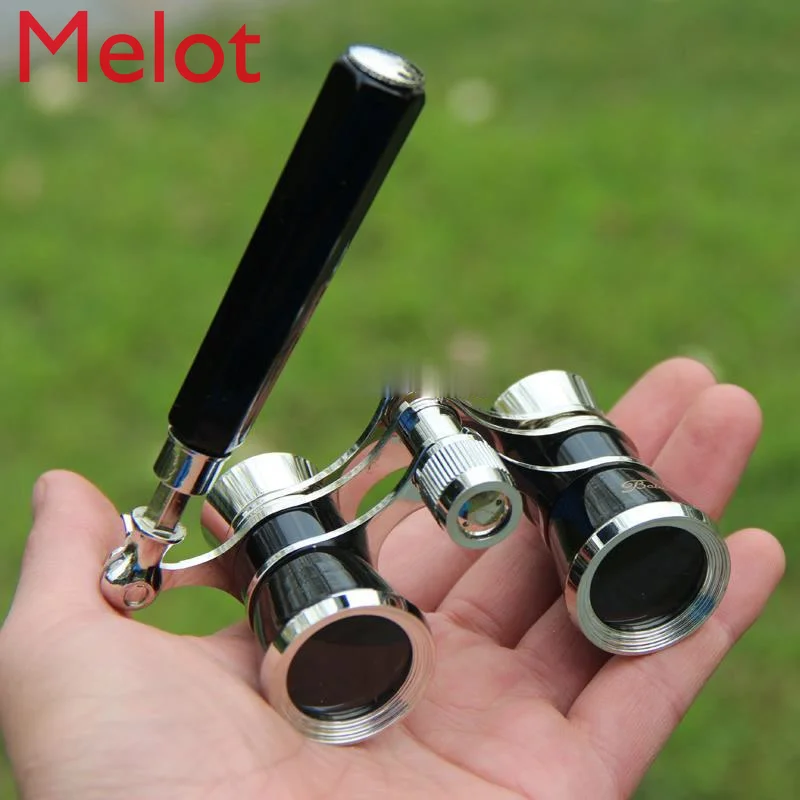 High-End Luxury Small Women's Telescope Opera Glass Performance Concert Drama Binoculars Metal Mini 3x25 Telescope