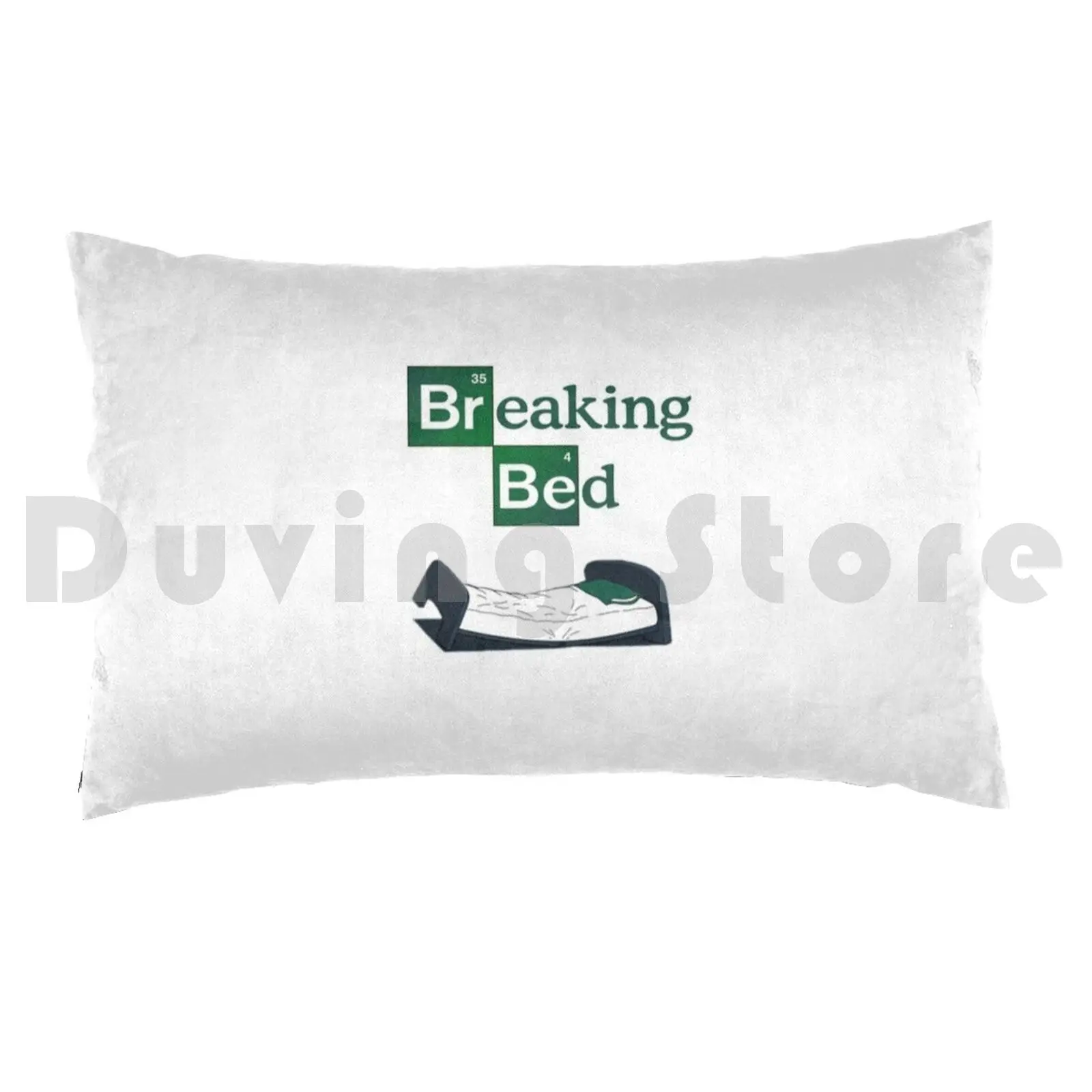 Breaking Bed Pillow Case Printed 35x50 Bed Broken Meth Drug Tv Show Movie Bald Walter White Logo Parody Shell