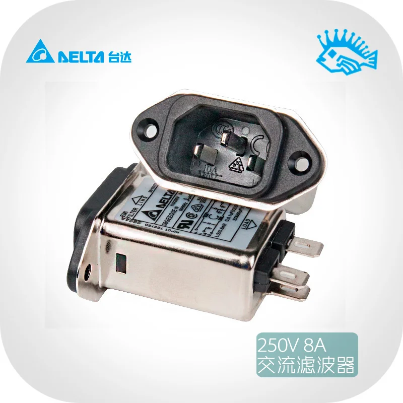 AC Power Filter Mains EMIสูงความถี่เสียงรบกวนIECเครื่องฟอกอากาศ8Aซ็อกเก็ต
