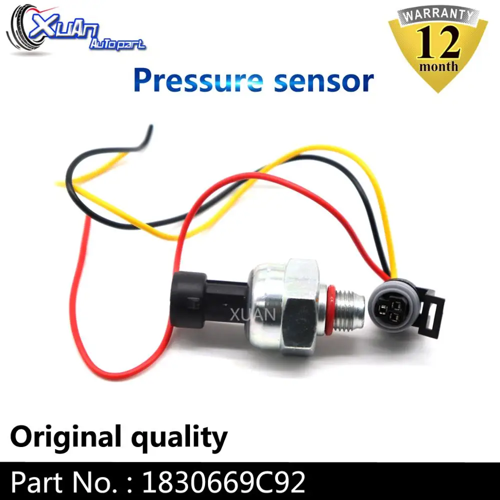 XUAN Injection Control Pressure ICP Sensor 1830669C92 For Navistar DT466E I530E HT530 DT466 With Pigtail Connector Plug