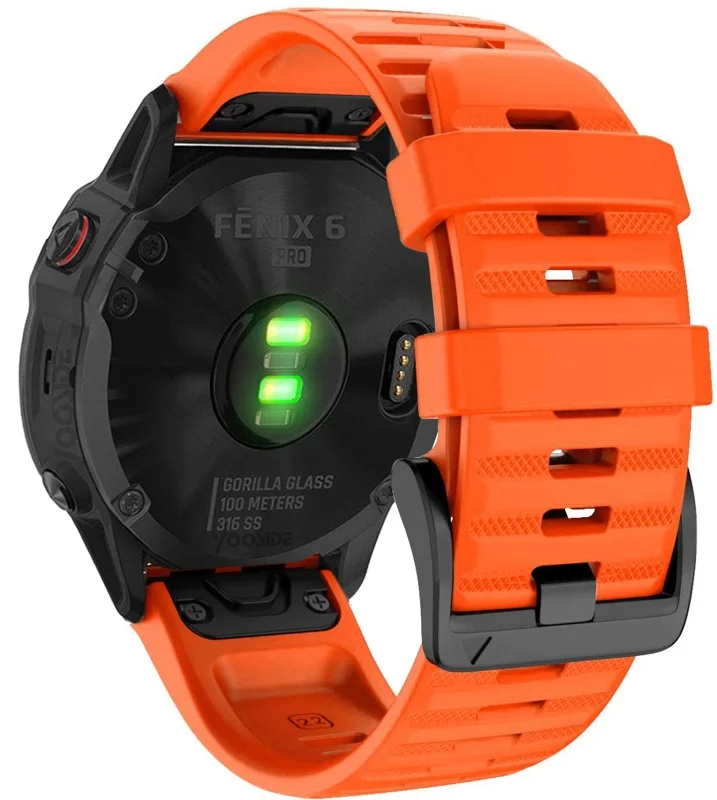 Fenix 6 Pro/Sapphire 22mm QuickFit Sport Silicone Wristband Strap for Garmin Instinct/Fenix 5/5 Plus/Forerunner 935/Quatix 5