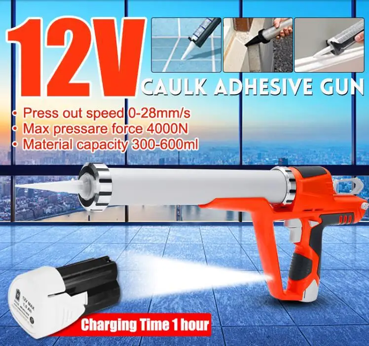 Automatic Professional Electric Cordless Caulking Glass Glue Guns Sealing glue guns Sealant DIY Power Tools With Li-ion Battery