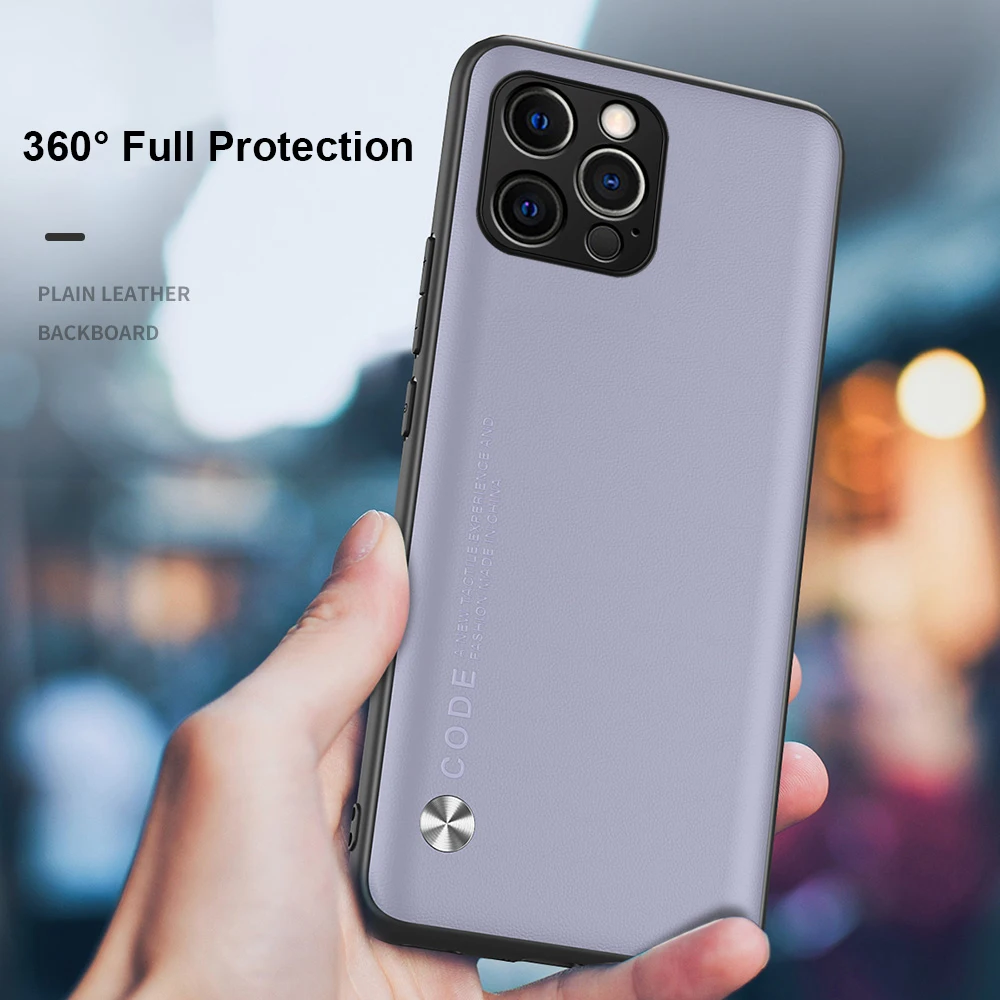 Luxury Leather i Phone Case For iPhone 12 Mini 11 12 13 Pro Max Matte Cover Case For iPhone X XR XS Max 7 8 Plus SE 2020 Coque