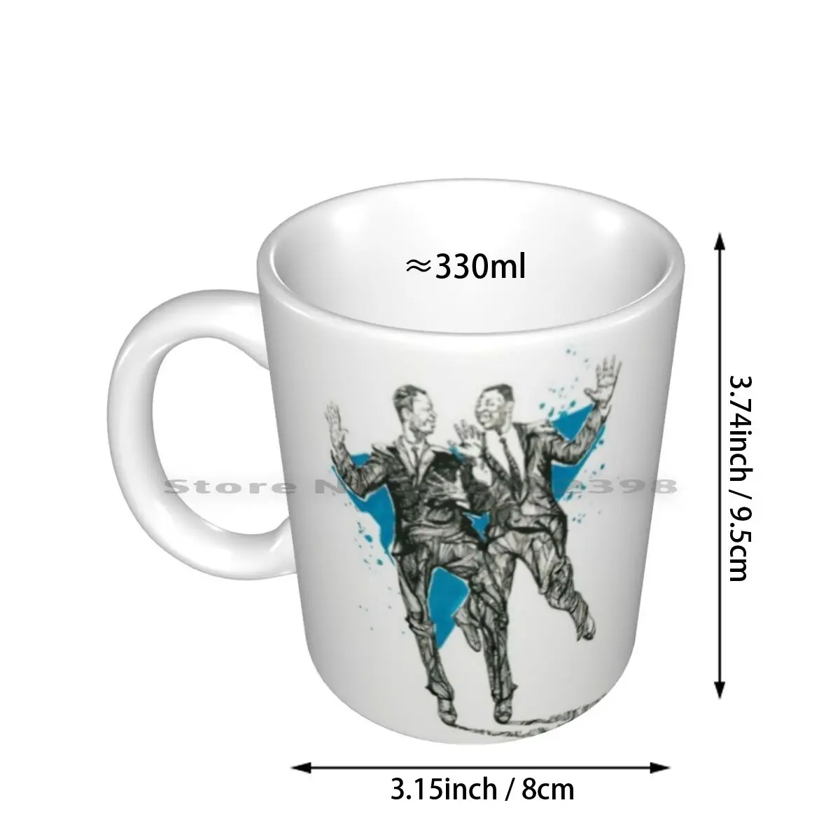 Dançarinos de jazz, al minns & leon james canecas de cerâmica copos de café caneca de chá de leite dança jazz tinta azul