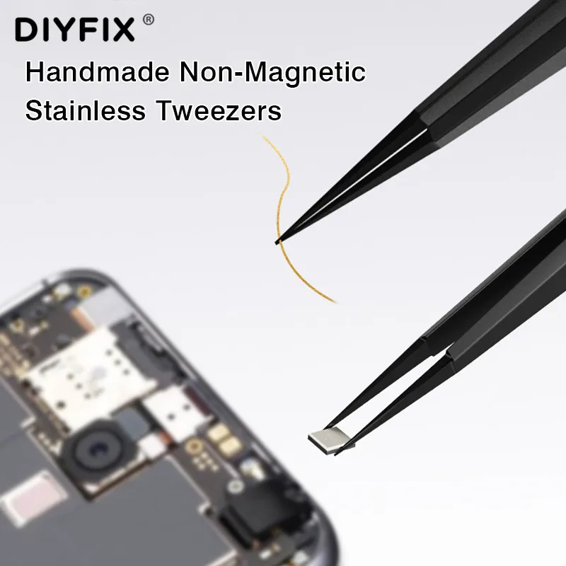 Pinça magnética artesanal de aço inoxidável qianli, placa mãe para celular, linha voadora com impressão digital, kit de ferramentas para reparo