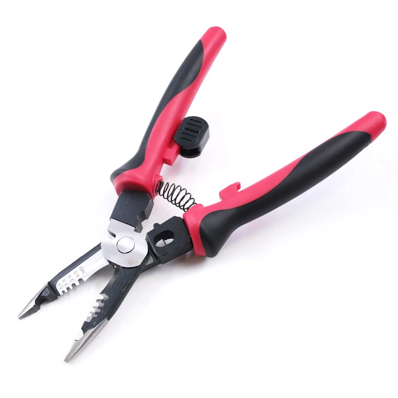 

9-inch Multifunctional Electrician Pliers Long Nose Pliers Wire Stripper Cable Cutter Terminal Crimping Hand Tools