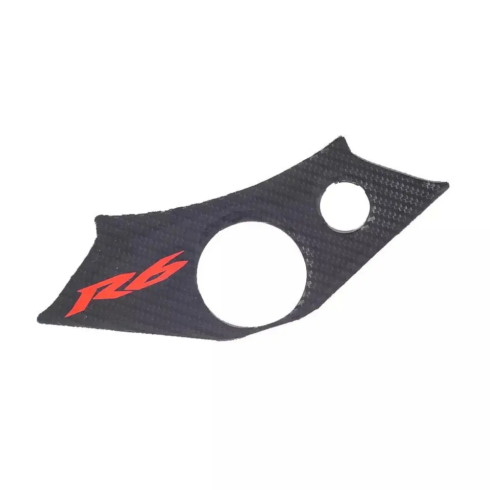 3D Sepeda Motor Serat Karbon Model Top Tiga CLAMP Yoke Kotak Self-Adhesive Housing Case untuk Yamaha YZF600 R6 1998 1999 2000 2001 02