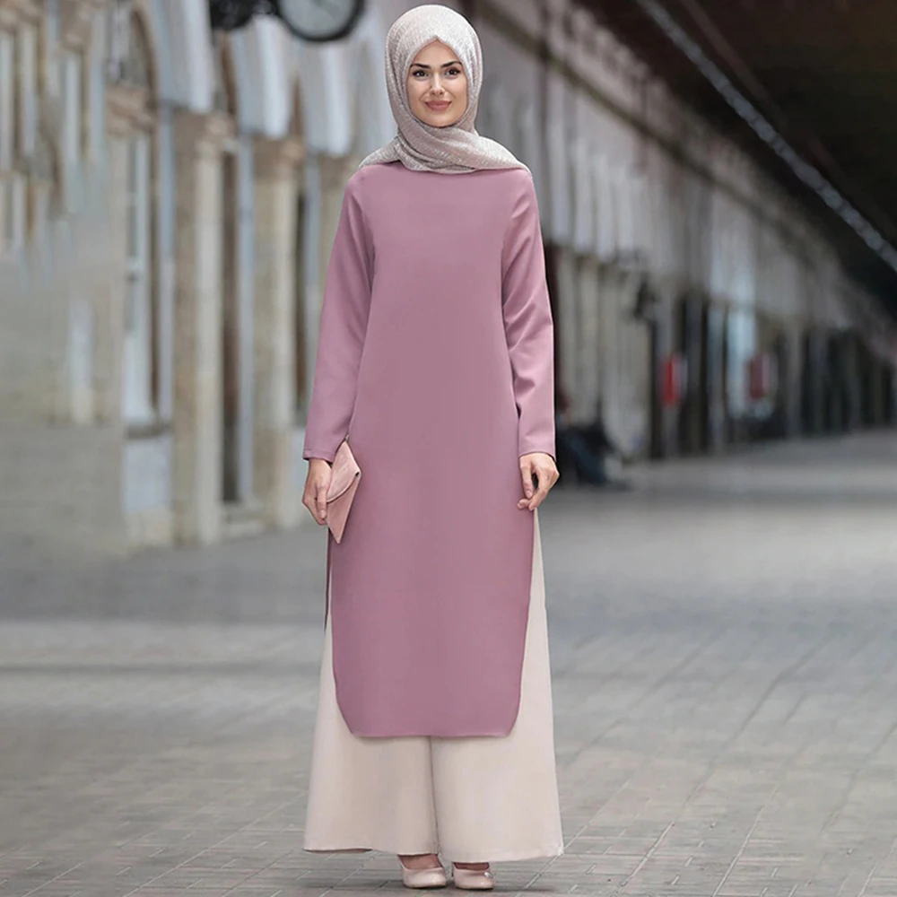 

Muslim Dress Women Set Modest Fashion Islamic Clothing For Women Tops Pant Long Dress Jilbab 2 Piece Set Muslim Tracksuit Set