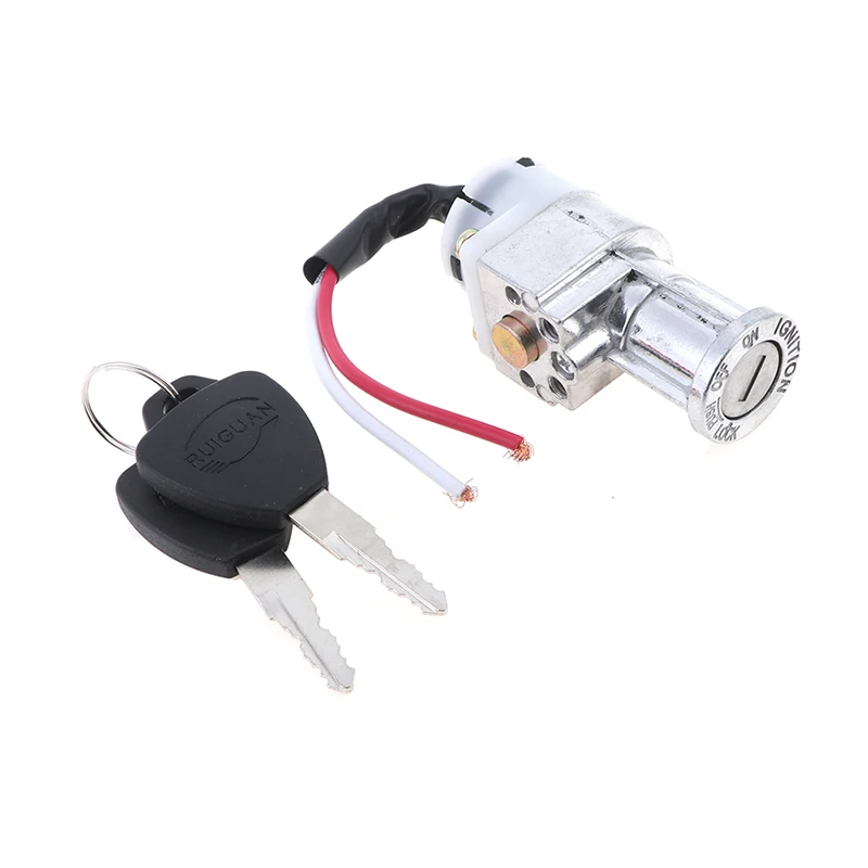 New 1pc Universal Battery Chager Mini Lock with 2 keys For Motorcycle Electric Bike Scooter E-bike Electric Lock