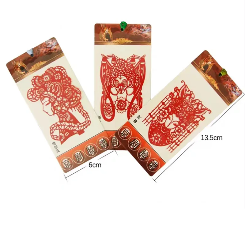 Novel and Funny Toy Chinese Characteristics Keepsake Souvenir Paper Cut Bookmark Album Handicrafts Limited Collection Decoration