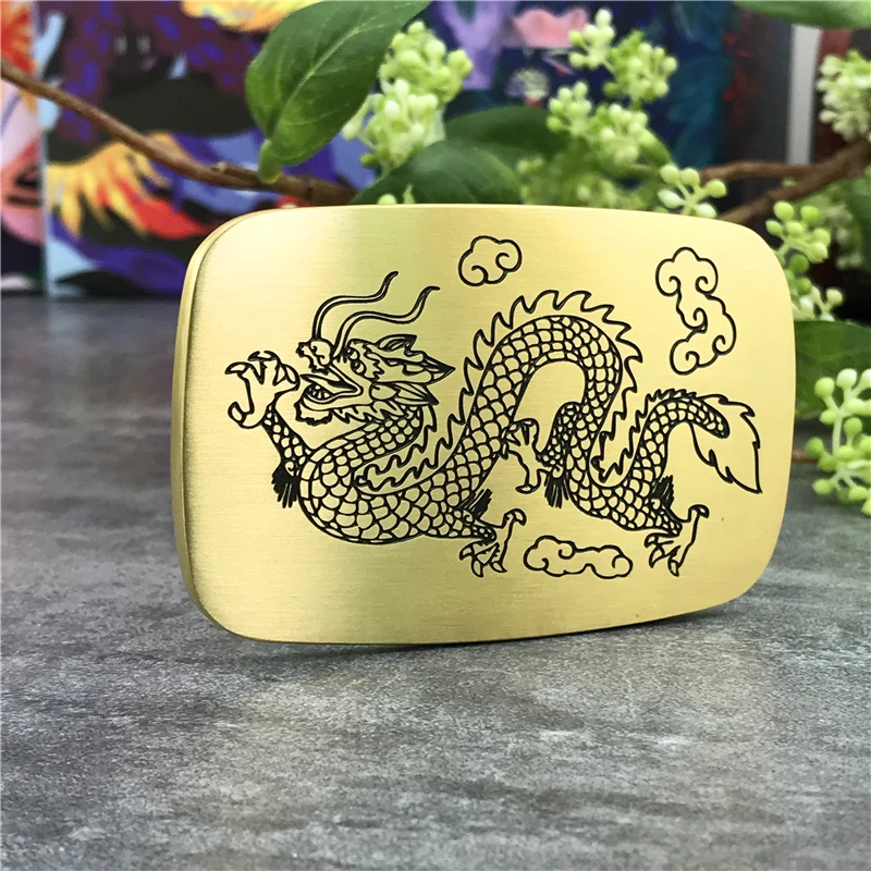 Luxury Dragon Solid Brass Belt Buckles For Men Belt Waist Buckle For Belt DIY Accessories Leather Craft Men Buckle Belt BK0017