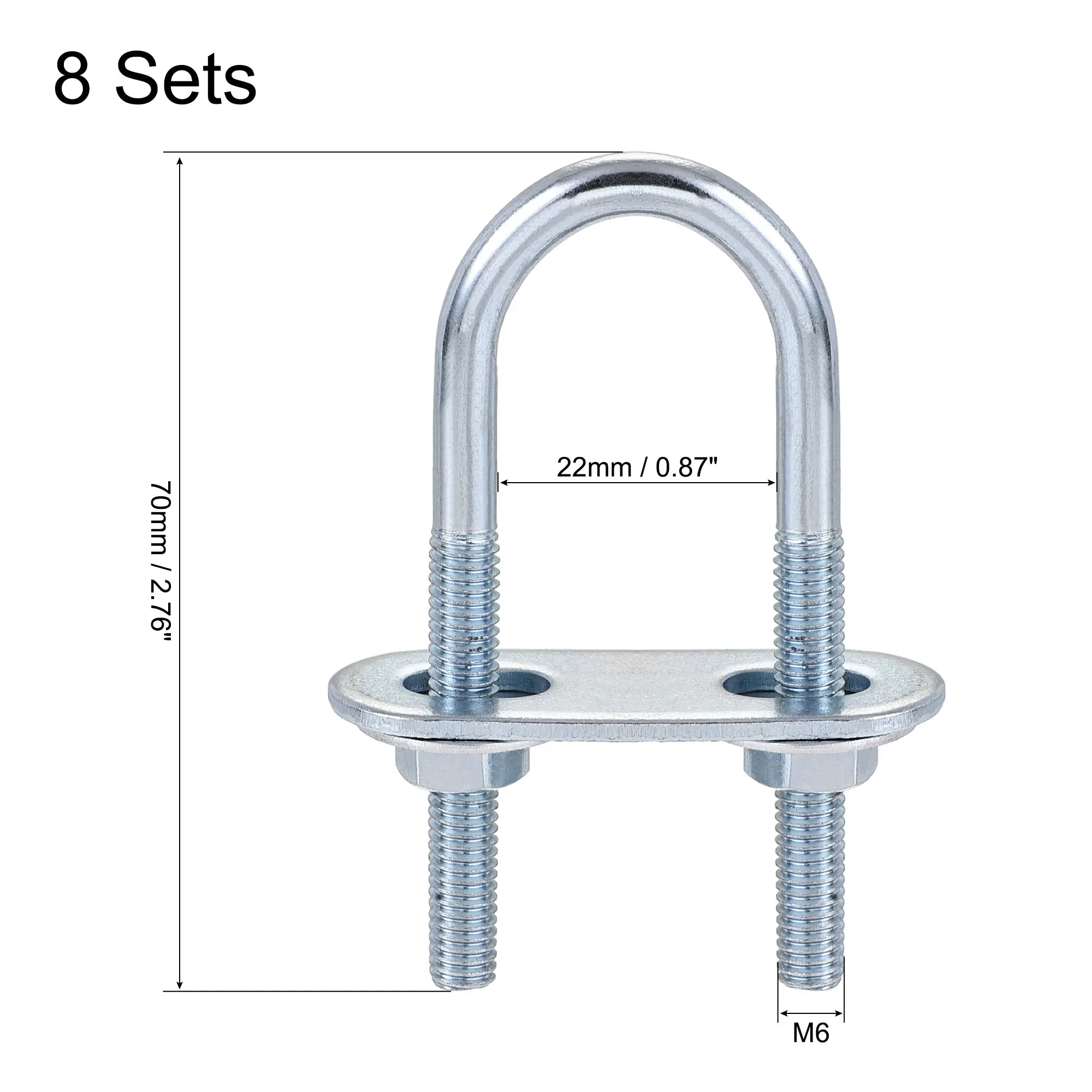 Uxcell Round U-Bolt 0.87