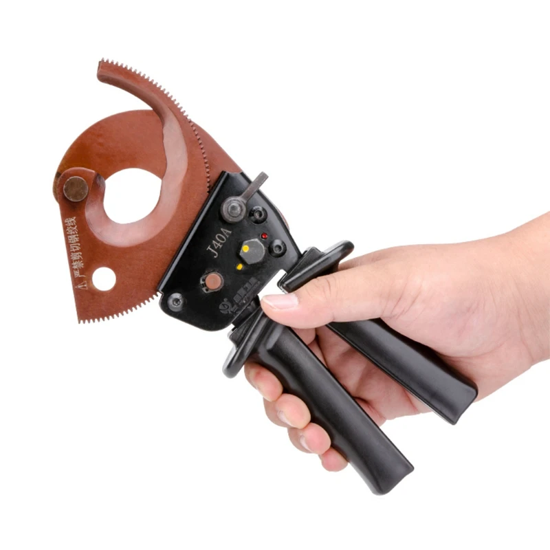 

J40A Ratchet Cable Cutter Ratcheting Wire Cutting Hand Tool For Copper Aluminum Cables Cutting Max 300mm² Cu/Alu Cable