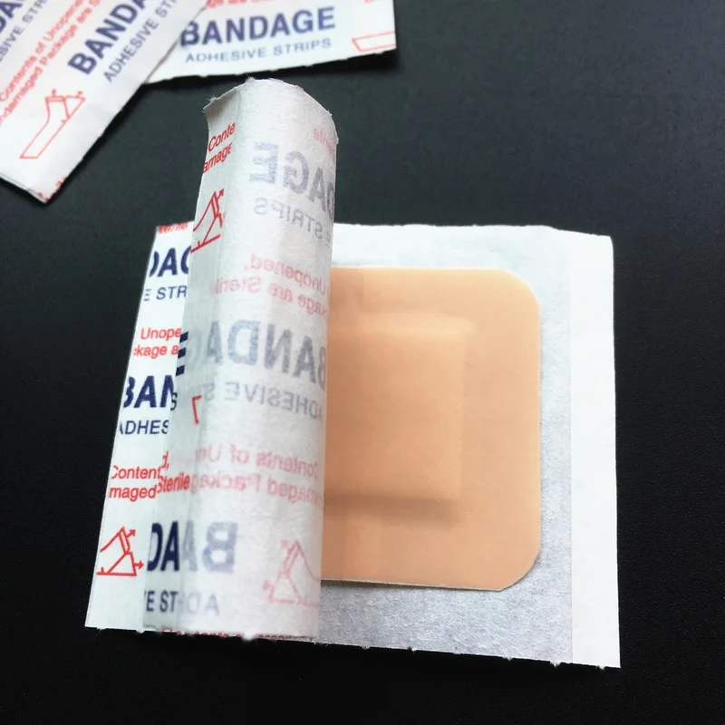 100Pcs ผ้าพันแผลปฐมพยาบาล Heel Cushion Adhesive Plaster Band Aid แผลปราศจากเชื้อ Hemostasis สติกเกอร์