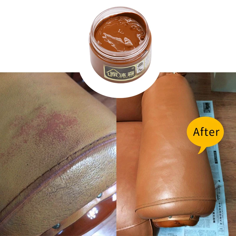 50ml Black Leather Paint Leather Repair Paste Shoe Cream for Sofa Car Seat Holes Scratch Cracks Restoration Leather Edge Paint