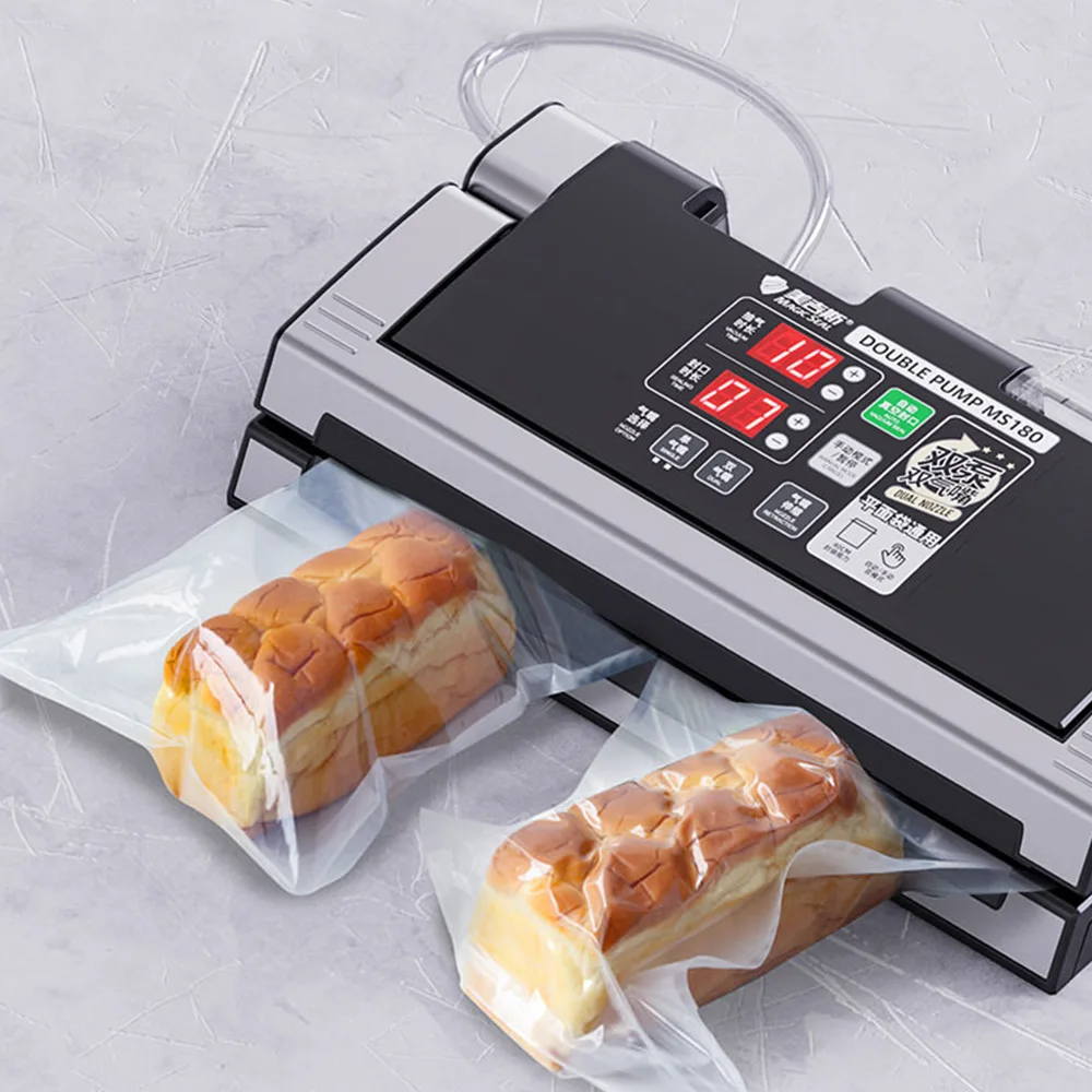 40CM Double Pump Vacuum Sealer Commercial Vacuum Packaging Machine Smooth Aluminum Foil Anti-static Bag Plastic Sealing Machine