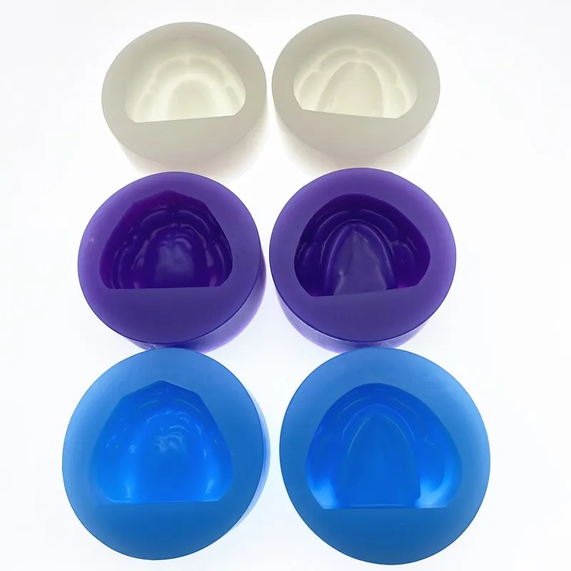 

Silicone Dental Plaster Model Mold Mould of Edentulous Jaw Complete Cavity Block with hole/no hole