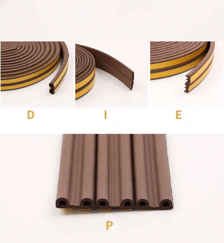 10 Meters DIPE Self-adhesive Door And Window Sealing Strip Glass Window Anti-collision Rubber Strip Foam Sound Insulation Strip