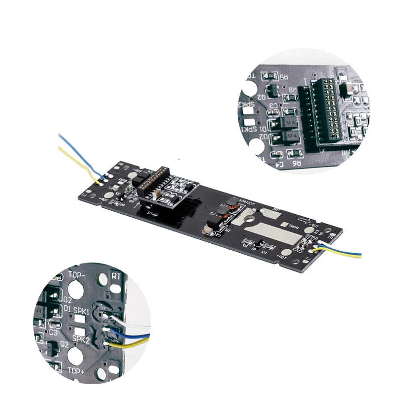 HO Train Toy Accessories IC PCB Board Compatible Head With Light And Speaker