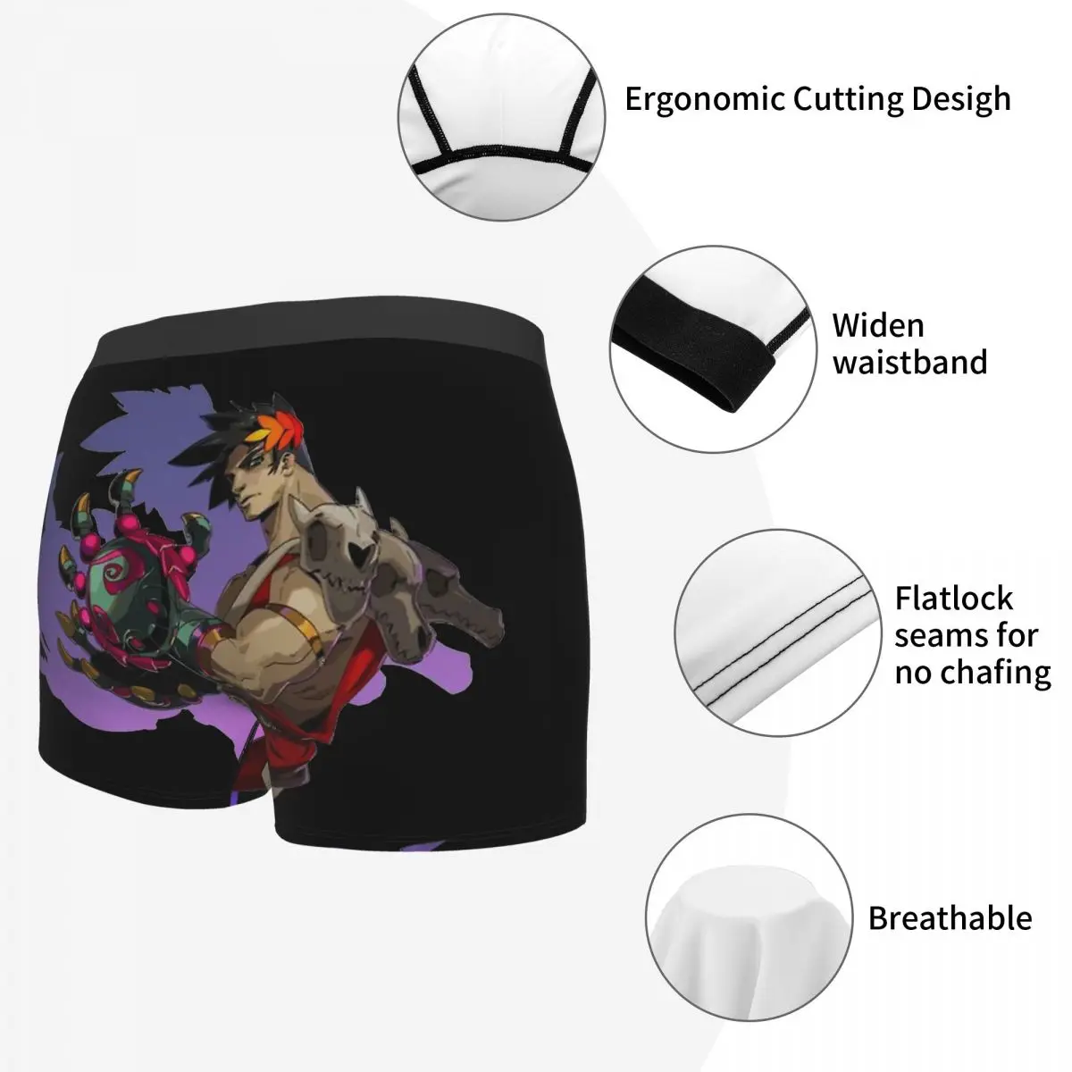 Hades Game Zagreus From Hades Underpants Cotton Panties Man Underwear Ventilate Shorts Boxer Briefs