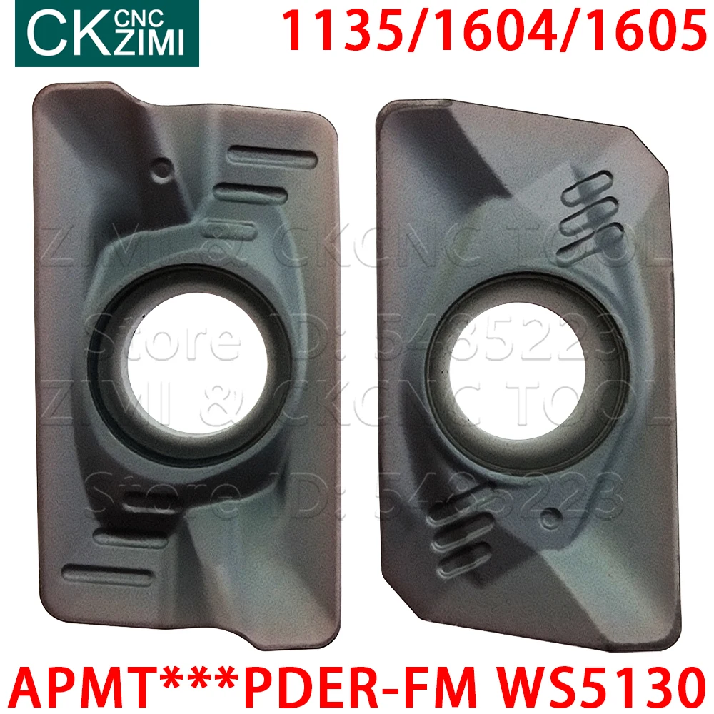APMT1135PDER-FM APMT1604PDER-FM APMT1605PDER-FM WS5130 كربيد طحن إدراج APMT للصلب الفولاذ المقاوم للصدأ الحديد الزهر