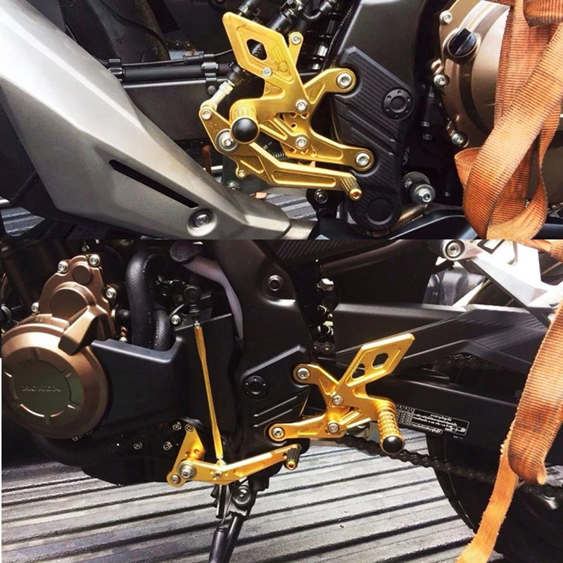 Motorcycle CNC Footrests Rearset Rear Footpeg Foot Rests For HONDA CBR500R CB500F CBR 500R CB 500F 2013-2023