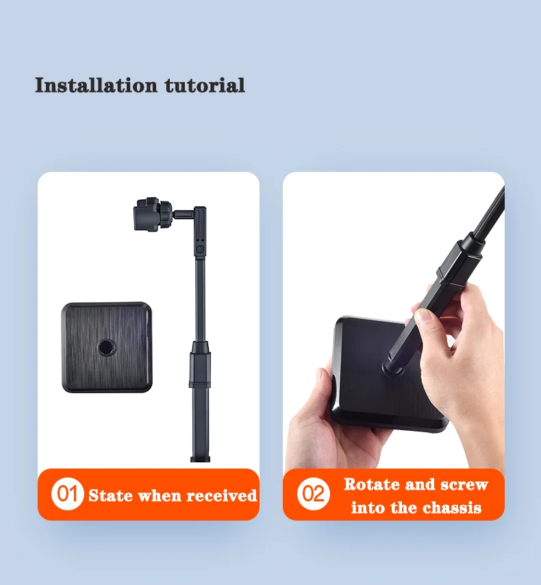 Retractable Multifunctional Phone Stand for Desk and Live Broadcast description 16