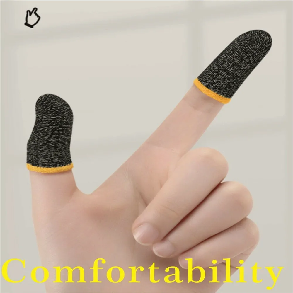 2Pcs Finger Cover Breathable Game Controller Finger Sleeve For Pubg Sweat Proof Non-Scratch Touch Screen Gaming Thumb Gloves