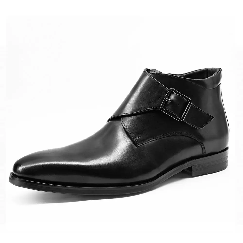 

Мужские зимние ботинки челси из натуральной кожи, повседневные ботинки-броги на платформе, туфли без шнурков, дизайнерские брендовые ботинки