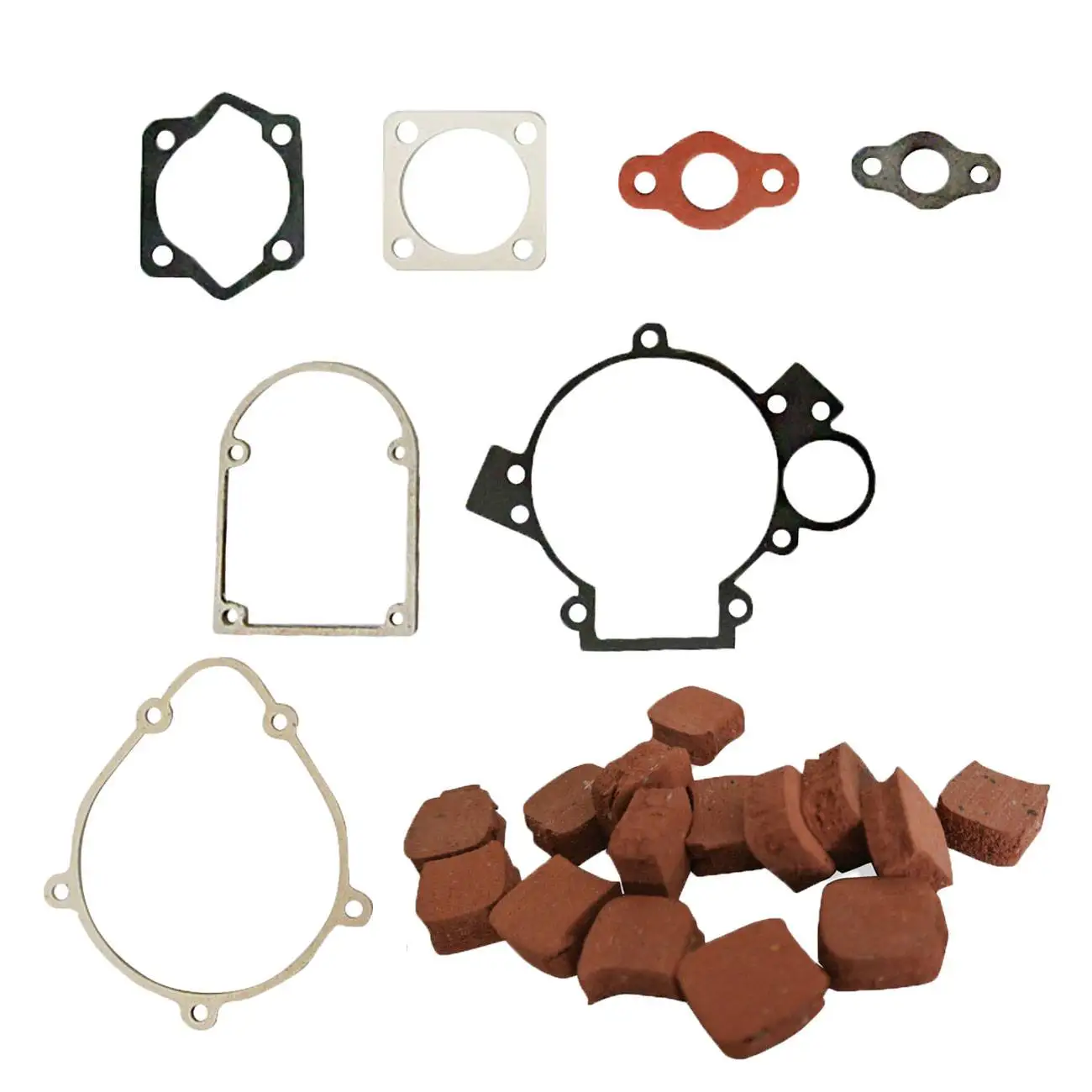 

15xSquare Clutch Pads&Gasket Set Fit 80cc Motorized Bicycle Bike Motor Engine