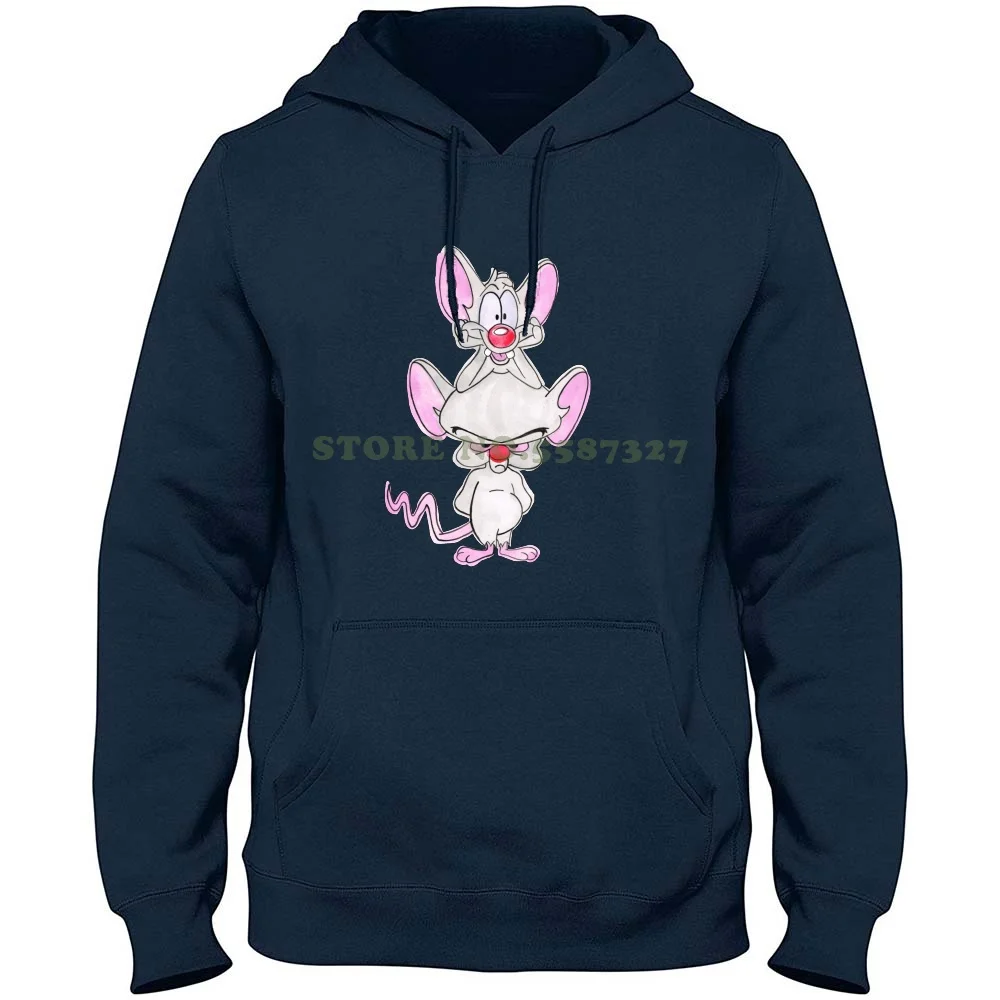 Pinky And The Brain 100% Pure Cotton Hoodie T-Shirt Pinky And The Brain Take Over The World Nineties 90S Colourful Colorful