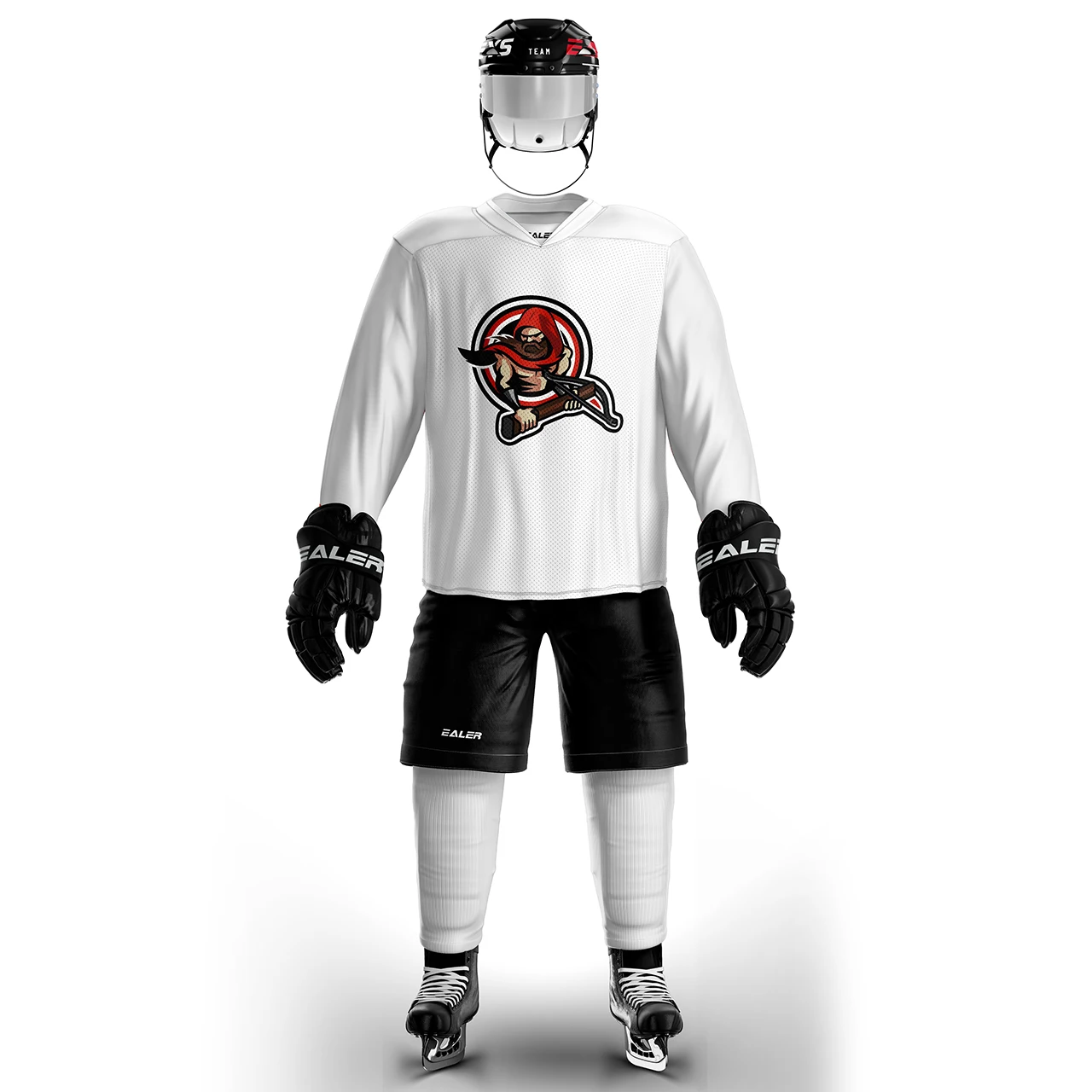 

H80 series high-quality light and thin breathable white personalized ice hockey practice jersey & large street shirt-all sizes