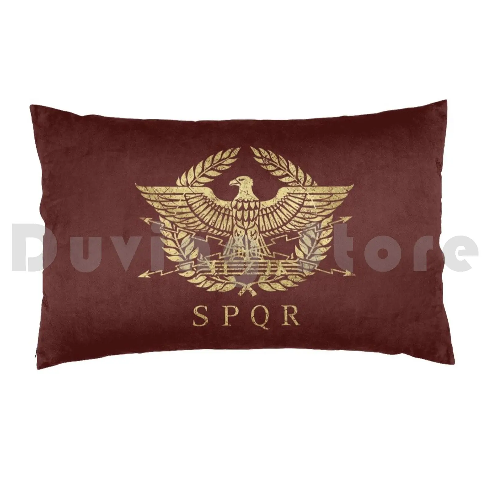 Roman Empire Eagle Emblem-Vintage Gold Pillow Case Printed 50x75 Roman Empire Eagle Military Empire Insignia