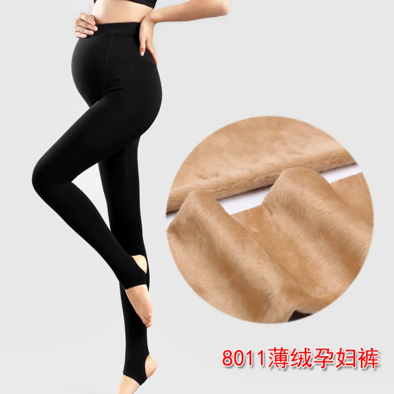 2020 Thickened Velvet Pantyhose For Pregnant Women Thick Keep Warm Autumn And Winter Can Adjust High Waist Abdomen Warm mother