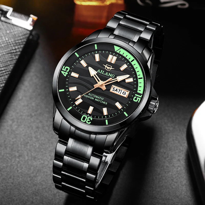 AILANG New Business Mens Mechanical Watches Top Brand Luxury Stainless Steel Sport Waterproof Automatic Watch Relogio Masculino