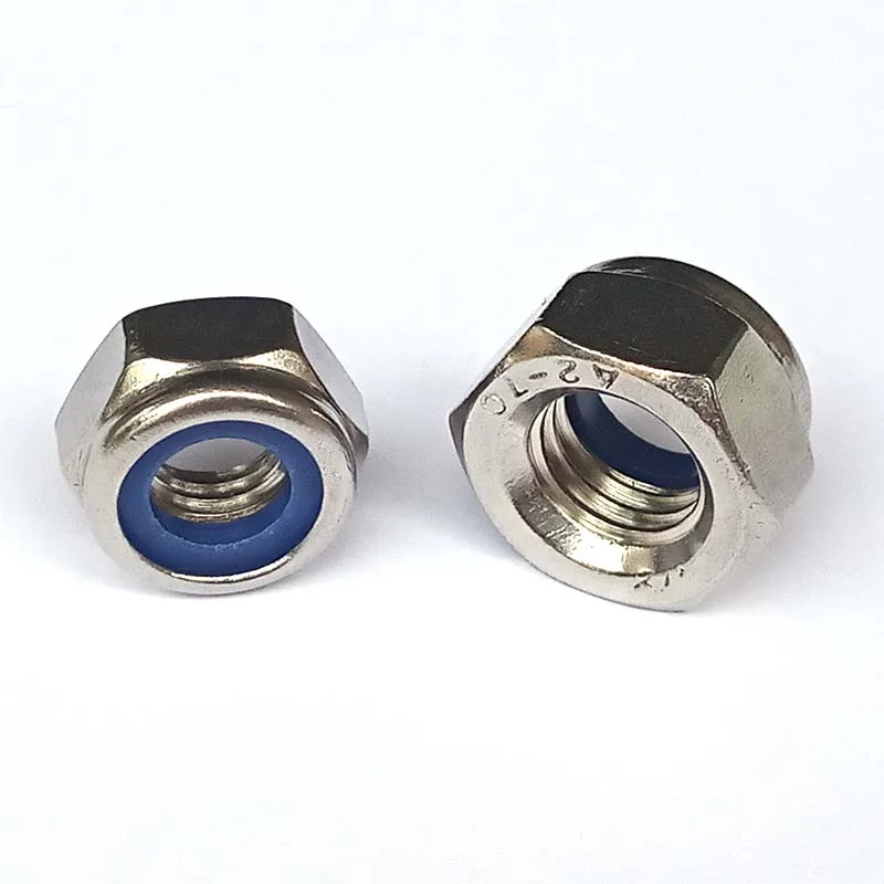 【M3】DIN985 304 Edelstahl Nylon Self-locking Hex Muttern Mutter Slip Lock Mutter