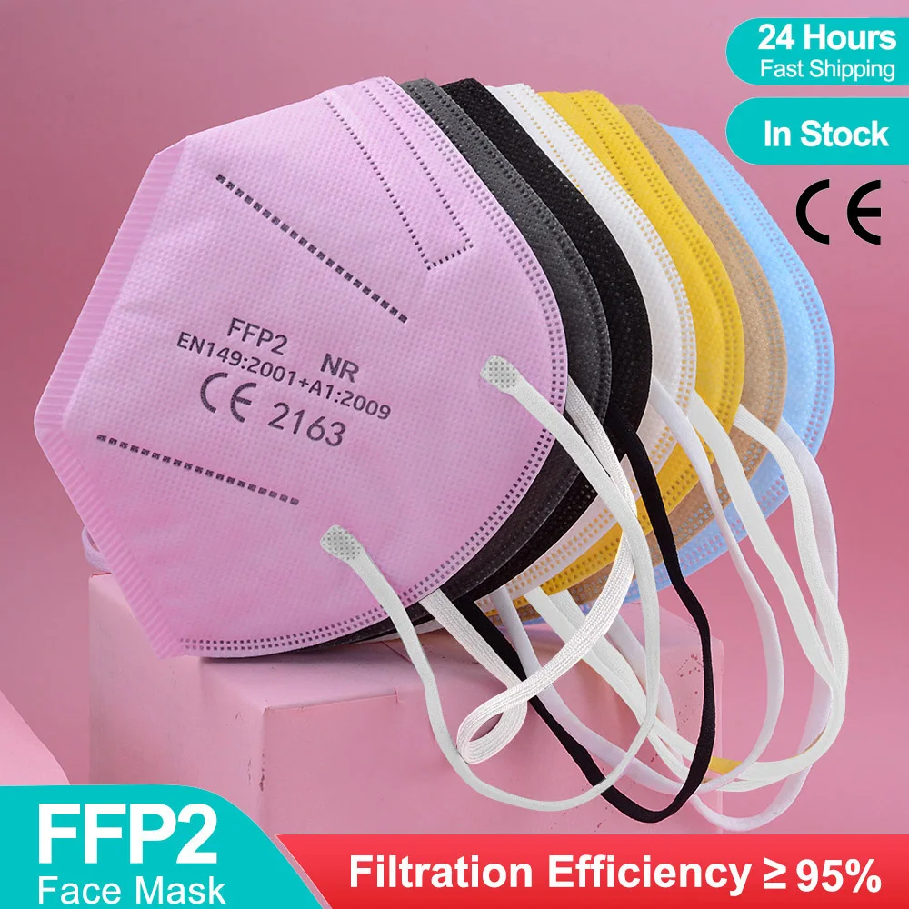 5-100 Pieces CE FFP2 MASK KN95 Mascarillas Approved hygienic Filter Respirator Mouth Masks Adult FFP2MASK Protective Face Mask