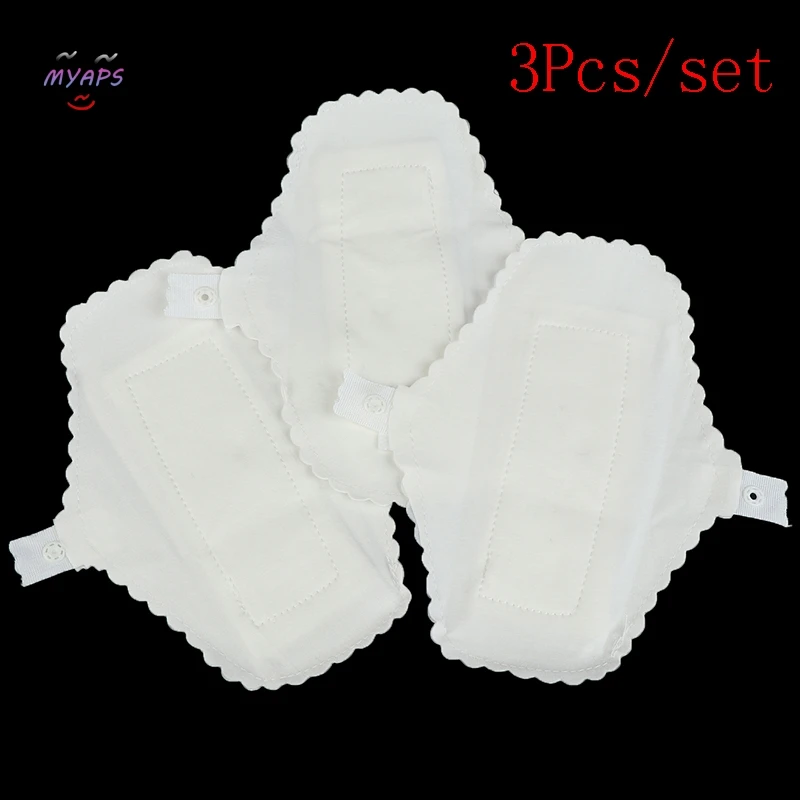 3pcs Soft Pads Napkin Washable Waterproof Panty Liners Thin Reusable Menstrual Cloth Sanitary Panties Feminine Hygiene